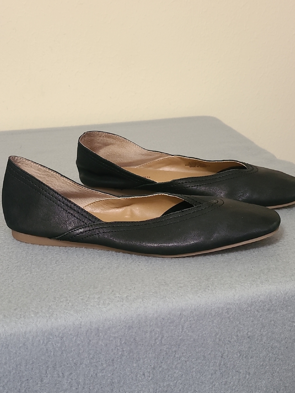 Lucky Brand Women's Black Leather Alba Flats - Size 8.5M